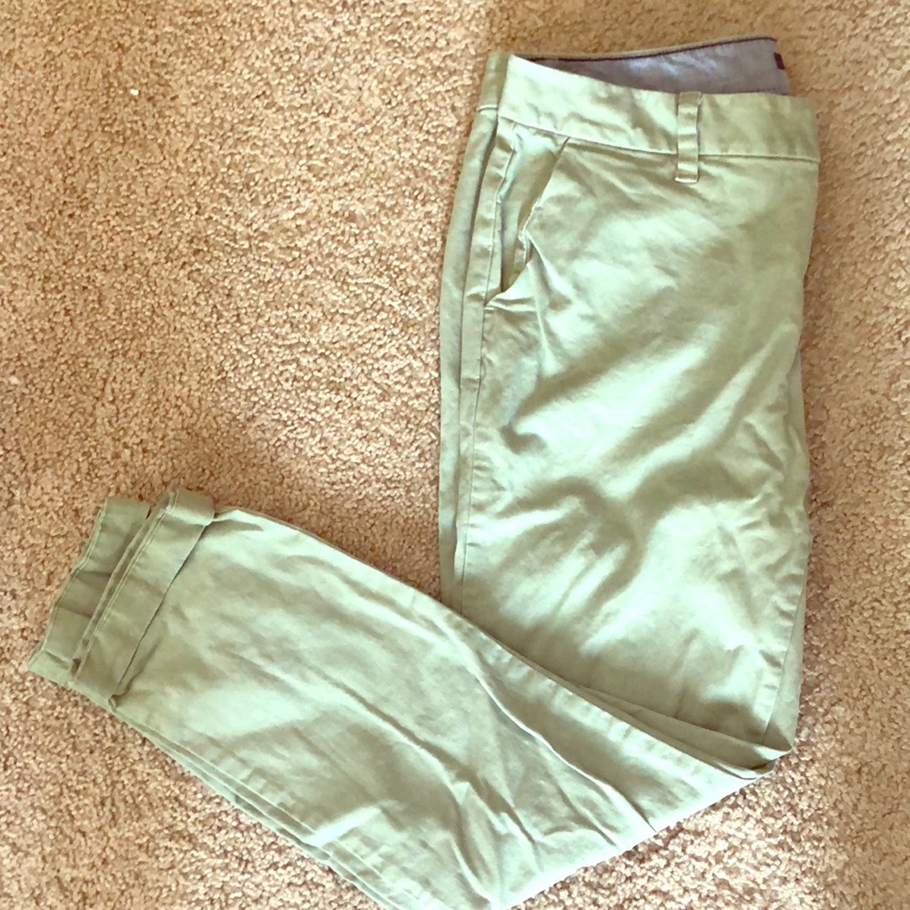 Tommy Hilfiger green ankle trousers